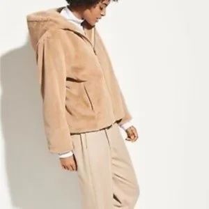 EUC VINCE FAUX FUR PLUSH HOODIE JACKET